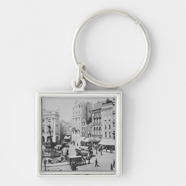 View of Piccadilly Circus, c. 1900 Key Ring (Front)
