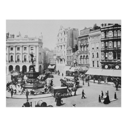 View Of Piccadilly Circus C 1900 Postcard Zazzle Co Nz