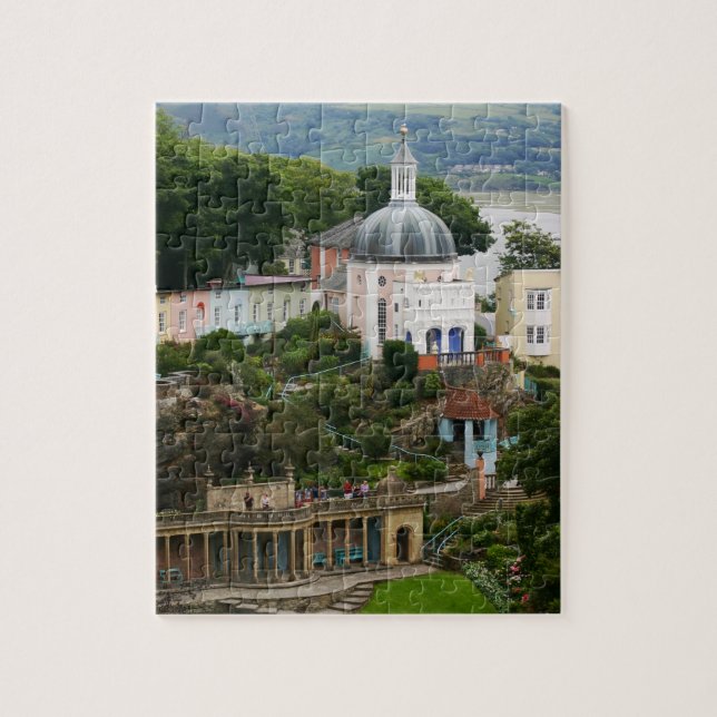 View of Portmeirion Estuary Gwynedd, North Wales Jigsaw Puzzle (Vertical)