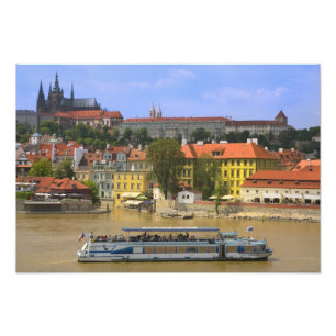 View of Prague Castle and town by Vltava Photo Print