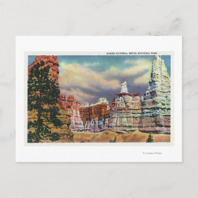 View of Queen Victoria Rock Formation Postcard (Front)