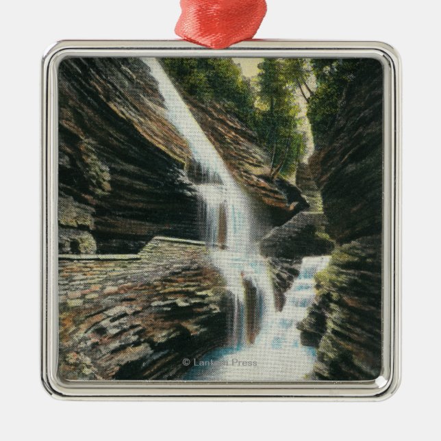 View of Rainbow Falls Metal Tree Decoration (Front)