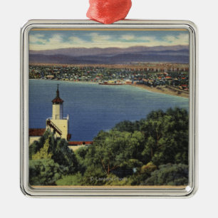 View of Redondo & Hermosa Beaches Metal Tree Decoration