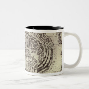 View of Rhodes, from 'Theatre of the Main Towns in Two-Tone Coffee Mug