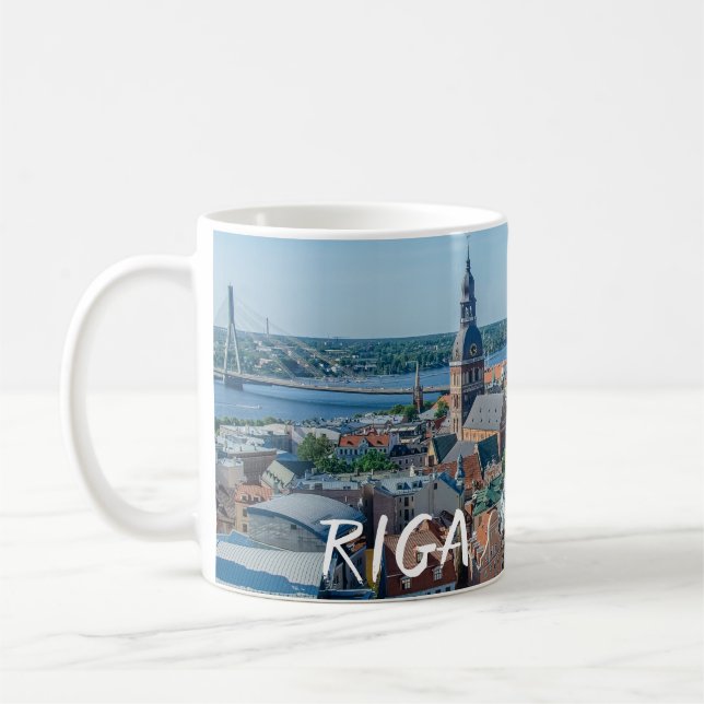 View of Riga city center from above Coffee Mug (Left)