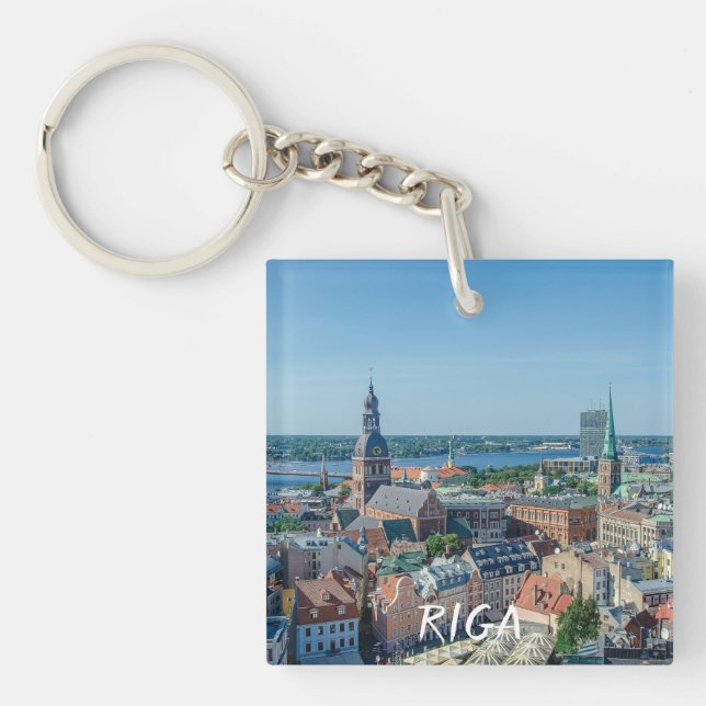View of Riga city center from above Key Ring (Front)