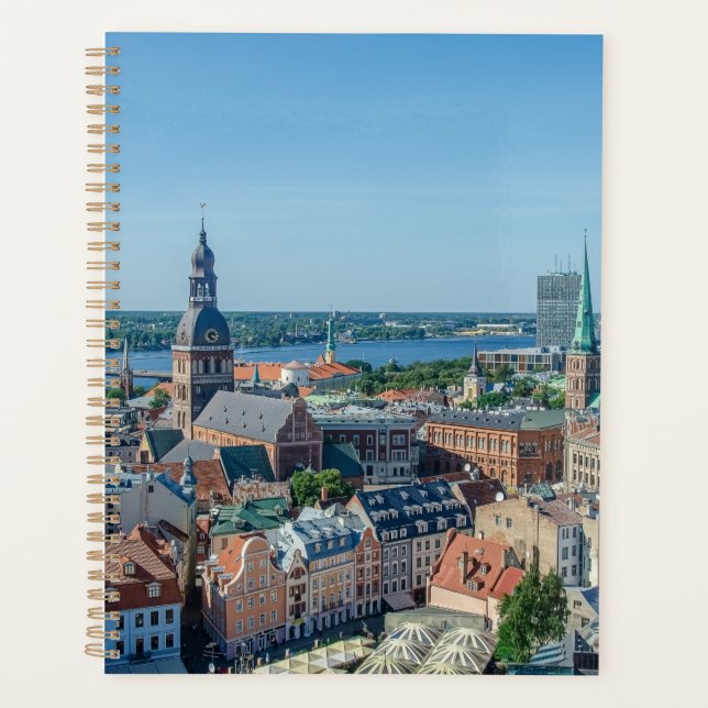 View of Riga city center from above Planner (Front)