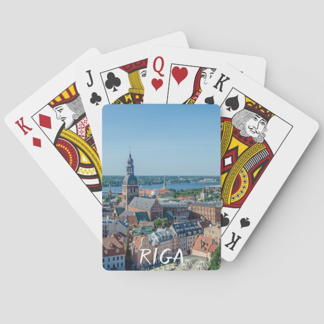 View of Riga city center from above Playing Cards (Back)