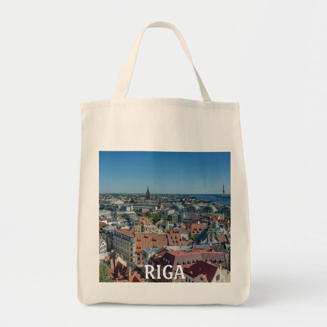 View of Riga old town from above Tote Bag (Front)