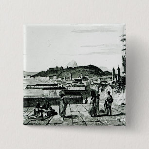 View of Rio de Janeiro from the church 15 Cm Square Badge