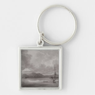 View of Rio de Manila (lithograph) Key Ring
