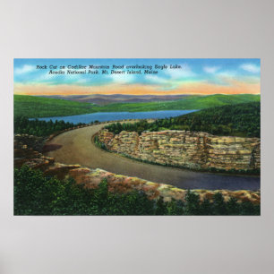View of Rock Cut on Cadillac Mt Viewing Eagle Poster