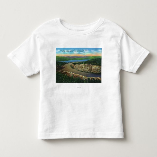 View of Rock Cut on Cadillac Mt Viewing Eagle Toddler T-Shirt (Front)