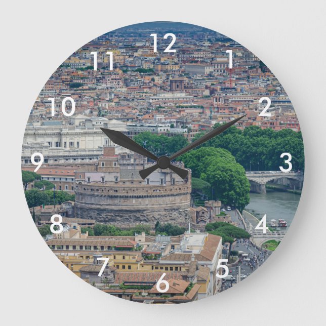 View of Rome historic city center from above Large Clock (Front)