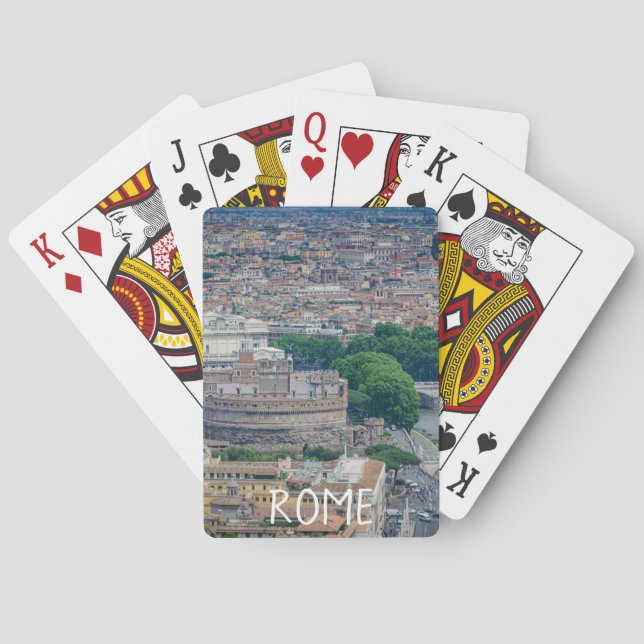 View of Rome historic city center from above Playing Cards (Back)