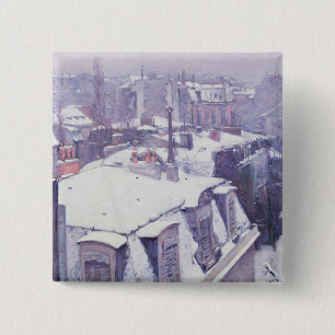 View of Roofs or Roofs under Snow, 1878 15 Cm Square Badge