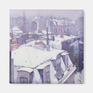 View of Roofs or Roofs under Snow, 1878 Magnet