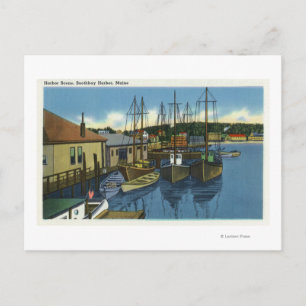 View of Sailboats Docked in the Harbour Postcard