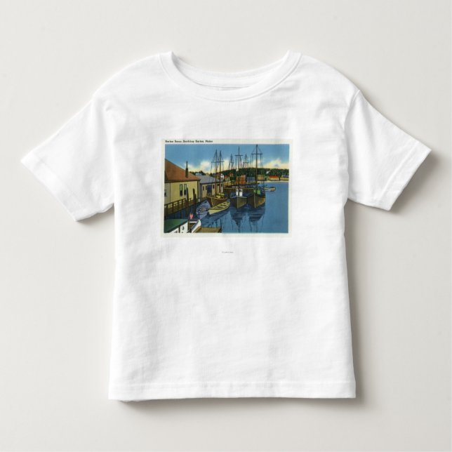 View of Sailboats Docked in the Harbour Toddler T-Shirt (Front)