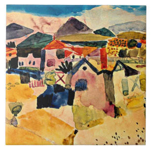 View of Saint Germain, Paul Klee, Tile