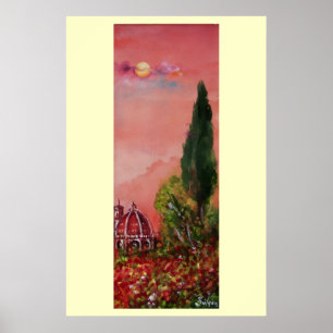 VIEW OF SAINT MARY OF FLOWER / FLORENCE IN SUNSET POSTER