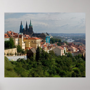 View of Saint Vitus's Cathedral, Prague, Czech Poster