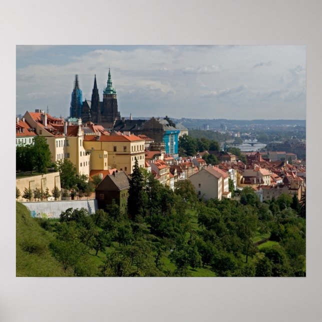 View of Saint Vitus's Cathedral, Prague, Czech Poster (Front)