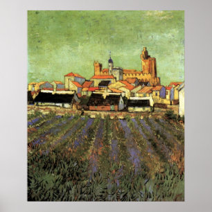 View of Saintes-Maries by Vincent van Gogh Poster