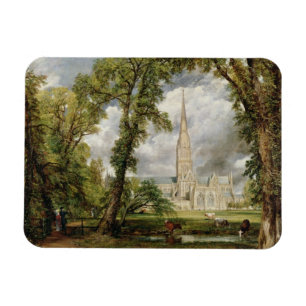View of Salisbury Cathedral from the Bishop's Grou Magnet