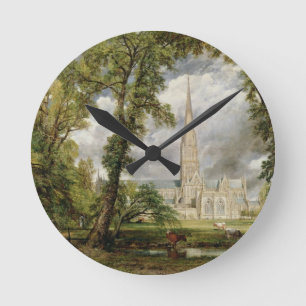 View of Salisbury Cathedral from the Bishop's Grou Round Clock
