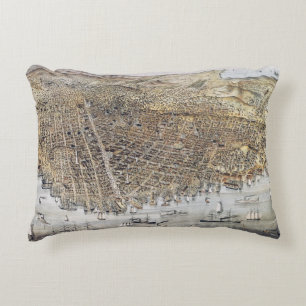 View Of San Francisco, 1878 Decorative Cushion