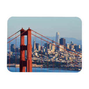 View of San Francisco Through Golden Gate Bridge Magnet
