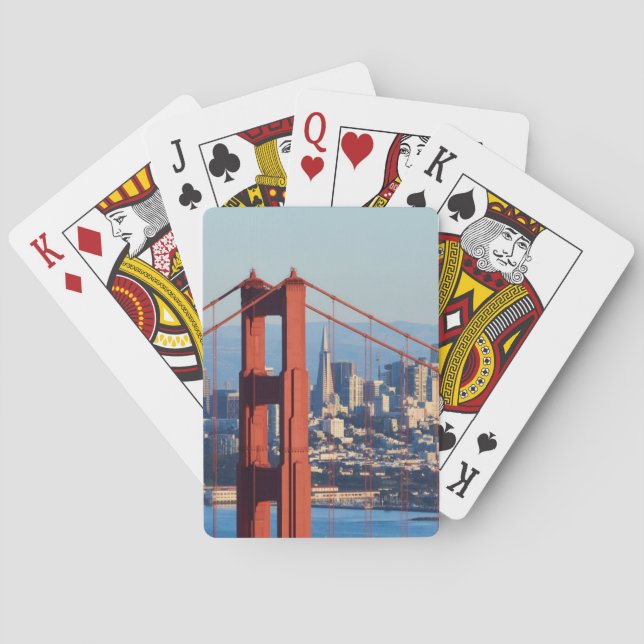View of San Francisco Through Golden Gate Bridge Playing Cards (Back)