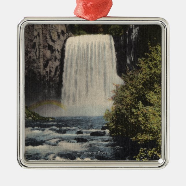 View of San Joaquin River & Rainbow Falls Metal Tree Decoration (Front)