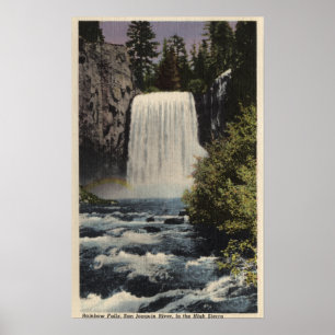 View of San Joaquin River & Rainbow Falls Poster