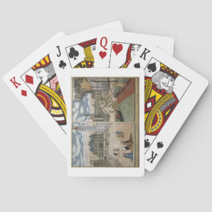 View of San Marco, and the Palazzo Ducale on fire, Playing Cards