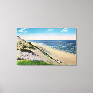 View of Sand Dunes and the Beach Canvas Print
