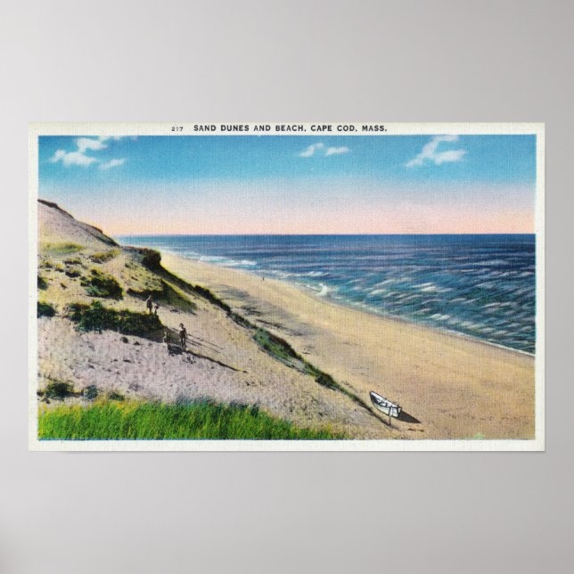 View of Sand Dunes and the Beach Poster (Front)