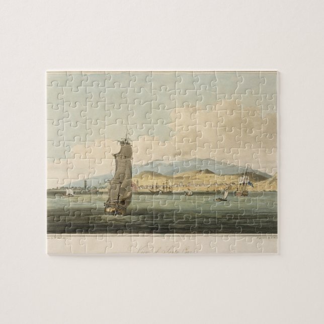 View of Santa Cruz, plate 3 from 'A Voyage to Coch Jigsaw Puzzle (Horizontal)