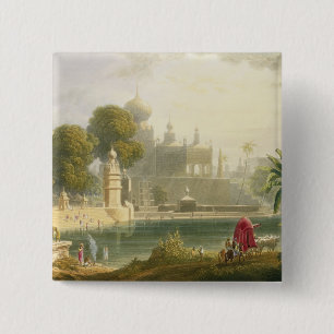 View of Sassoor in the Deccan, from Volume II of ' 15 Cm Square Badge