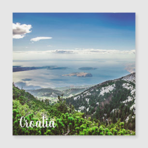 View of sea from mountains