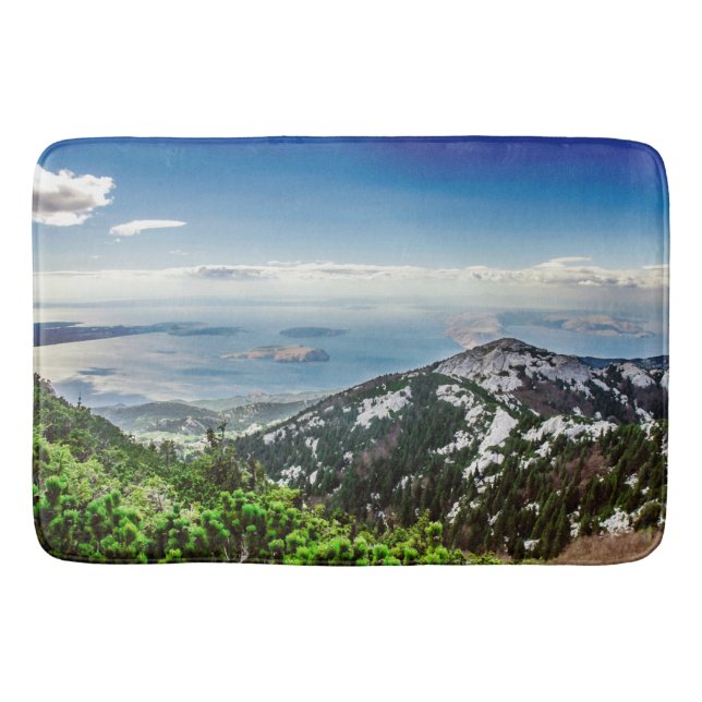 View of sea from mountains bath mat (Front)