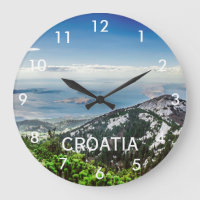 View of sea from mountains in Croatia