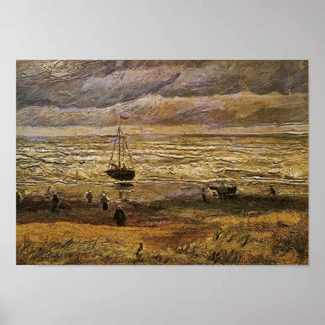 View of Sea, Scheveningen Van Gogh Fine Art Poster (Front)