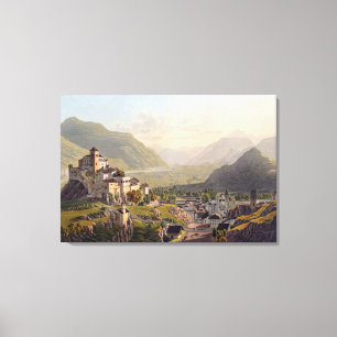 View of Sion, illustration from 'Voyage Pittoresqu Canvas Print