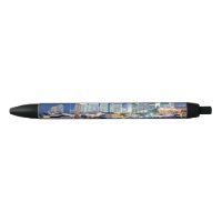 View of skyline with reflection in water, Miami