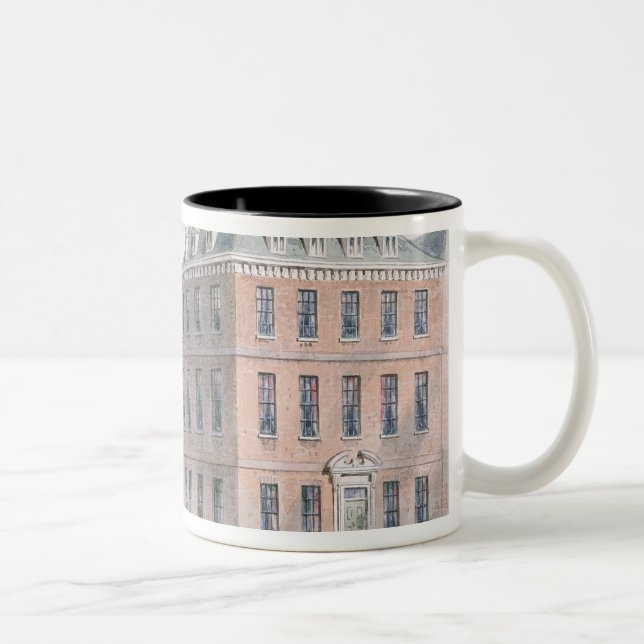 View of Soho Square and Carlisle House Two-Tone Coffee Mug (Right)
