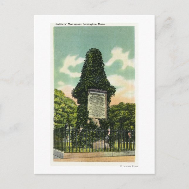 View of Soldiers' Monument Postcard (Front)