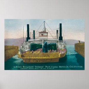 View of SP Ferry Boat Solano in Dock Poster