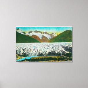 View of Spencer Glacier, Near Seward, Alaska Canvas Print